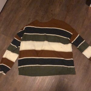 Striped crew neck sweater